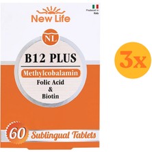 New Life B12 Methyl Plus 60 Tablet - 3 Adet (180 Tablet)
