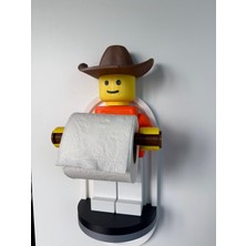 Öztürk Makine Tuvalet Kağıdı Tutucu Tuvalet Kağıtlığı Kovboy Model - Büyük Boy -Lego Adam Tuvalet Kağıdı Tutucu