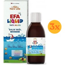 New Life Efa Liquid Tutti Frutti 150 ml - 3 Adet (450 Ml) - Dezenfektan Hediyeli (%72 Alkol)