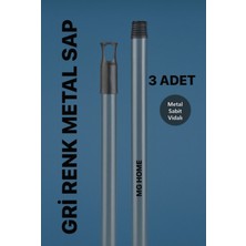 Normadia Kırmızı Metal Saplı Vidalı Fırça Seti, 3'lü Çok Amaçlı Kullanım