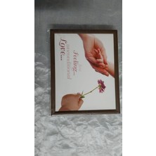 Es Dekor El Kahve Kenar Arka Bej Ekose Minderli Desenli Keyif Tepsisi Kahvaltı Tepsi