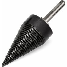 Badem10 Odun Kırma Aparatı 50 mm Sds Plus Uyumlu Matkap Aparatı Dayanıklı Çelik Odun Parçalayıcı