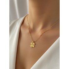 Stilbenim.com Çelik Yonca Kolye