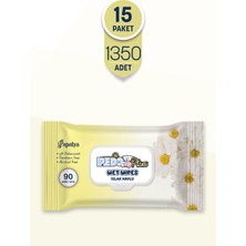 Pedo Papatya Kokulu Islak Mendil 90'lı 15 Paket