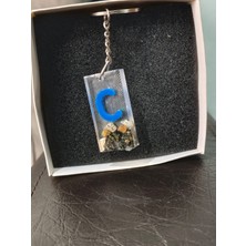 Miina Aksesuar Epoksi Isminize Özel Harf Anahtarlık