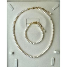 Eyla Collection A Kalite Klasik Gerçek İnci Set