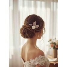 1 Adet Incili Gelin Tokası, Şık Gelin Tokası, Çiçekli Toka, Çiçekli Taç, Gelin Tacı, Söz, Nişan, Isteme