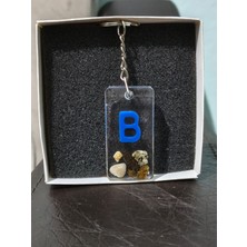 Miina Aksesuar Epoksi Isminize Özel Harf Anahtarlık