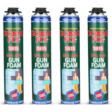 Somafix 4 Adet 750 ml - 940 gr Tabancalı Mantolama Poliüretan Köpük Tam Gramajlı Az Şişen Yapıştırma Izolasyon Pu Köpük