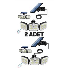 Aradığın Burada 2 Adet 3 Gözlü Solar Güçlü Aydınlatma Lambası