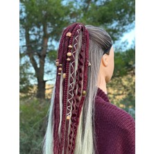 Örük Evi Afrika Örgülü Rasta Saç Tokası – El Yapımı Bohem Etnik Aksesuar