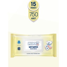 Pedo Klasik Islak Mendil 50'li 15 Paket
