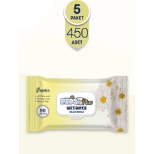 Pedo Papatya Kokulu Islak Mendil 90'lı 5 Paket