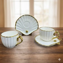 Deco Vien Gold Inci 2'li Porselen Kahve Fincan Takımı