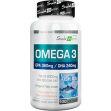 Suda Vitamin Omega 3 100 Yumuşak Jel Kapsül - Dezenfektan Hediyeli (%72 Alkol)