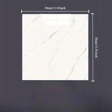 Durukar Beyaz Mermer Desenli Alüminyum Plastik Du Sticker (30*30)