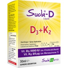 Suda Vitamin Suda-D D3 + K2 Sprey - Damla 30 ml