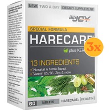Suda Vitamin Harecare Keratin Içeren 60 Tablet - 3 Adet (180 Tablet) - Dezenfektan Hediyeli (%72 Alkol)