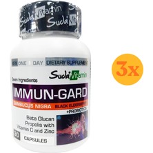 Suda Vitamin Immun-Gard 30 Kapsül - 3 Adet (90 Kapsül) - Dezenfektan Hediyeli (%72 Alkol)