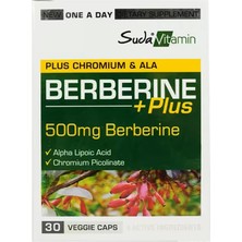 Suda Vitamin Berberine Plus Karamuk Ekstresi 30 Kapsül - Dezenfektan Hediyeli (%72 Alkol)