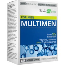 Suda Vitamin Multimen Men Multivitamin 60 Bitkisel Kapsül - Dezenfektan Hediyeli (%72 Alkol)