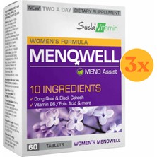 Suda Vitamin Women Formula Menowell Kadınlar Için 60 Tablet - 3 Adet (180 Tablet)