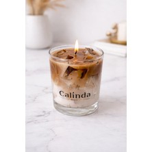 Ice Karamel Latte Tasarımlı Kokulu Mum - Soya Wax & Jel Mum
