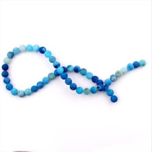 Zero Land Storozde Akik Taşı Mat 8 Mm-Mavi