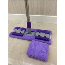 Normadia Mor Teleskopik Mandallı Mikrofiber Sihirli Mop, Çok Yönlü Temizlik Aracı