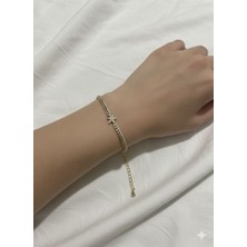 Ares 01 Store ✨ Deniz Yıldızı Figürlü Altın Renk Zirkon Taşlı Bileklik ✨