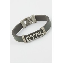 Zero Land Storozde Türk Yazılı Suni Deri Bileklik-Yeşil