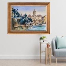 Giyense Altın Varaklı Çerçeveli Paspartulu  Tablo GTY661