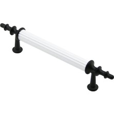 İsmiyle Al 10 Adet Beyaz - Siyah Boru Kulp 9.6cm (5047)