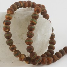 Zero Land Storozde Tibet Akik Taşı Mat 8 Mm-Yeşil-1