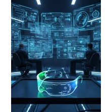 Eco Lounge LED Işıklı Rave Gözlüğü 7 Renk 5 Işık Modu Futuristik Tasarım