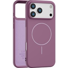 Fenza iPhone 17 Pro Max Uyumlu İçi Kadife Magsafe Wireless Şarz Özellikli Gül Kurusu Renkli Telefon Kılıfı