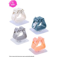 Normadia 4'lü Yapışkanlı Süpürge ve Mob Sap Tutucu Klipsleri, Çok Amaçlı Kullanım