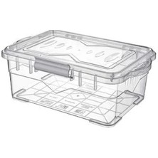 Borox Plastik Saklama Kabı Kilitli Kapak Şeffaf 1lt