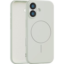 Fenza iPhone 17 Uyumlu İçi Kadife Magsafe Wireless Şarz Özellikli Taş Renkli Telefon Kılıfı