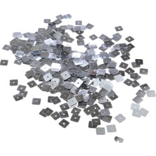 Gümüş 8x8 Kare Delikli Pul Payet 30 gr (Tülbent, Oya, Havlu Malzemesi)