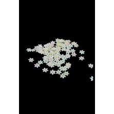 Beyaz Janjan 14 mm Randela Pul Payet 25 gr (Tülbent, Oya, Havlu Malzemesi)