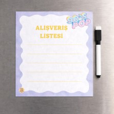 Tint and Treats Buzdolabı Alışveriş Listesi A5 – Laminasyonlu Yaz Sil – Magnetli – Yaz Sil Kalem Hediyeli