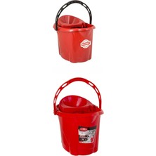 Normadia Kırmızı 12 Lt Kova ve Kepçe Seti, Pratik ve Şık Ev ve Bahçe Kullanımı