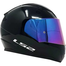 Ls2 Rapid 2 Kapalı Motosiklet Kaskı Polikarbonat Mat Siyah Gökkuşağı Vizörlü M Beden