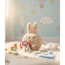 Toyaso Uzun Kulak Emoji Tavşan Peluş Uyku Arkadaşım & Ilk Telefonum & Kartela Çıngırak Bebek Hediye Seti