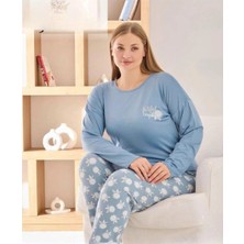 Pijamoni Sofya Büyük Beden Uzun Kollu Pijama Takımı 8720