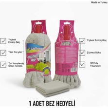 Normadia Açık Krem Mikro Fiber Havlu Mop + Hediye Bezi, Pratik Temizlik Sağlar