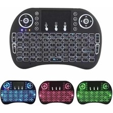 Eco Lounge Işıklı Kablosuz Mini Klavye ve Dokunmatik Mouse Seti Türkçe Kablosuz