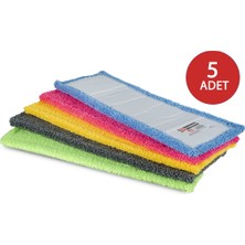 Normadia 5 Adet 80 cm Mikrofiber Nemli Mop Bezi Yedek Seti