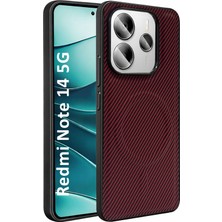 CepStok Xiaomi Redmi Note 14 5g Kılıf Magsafe Karbonfiber Desenli Silikon Kapak